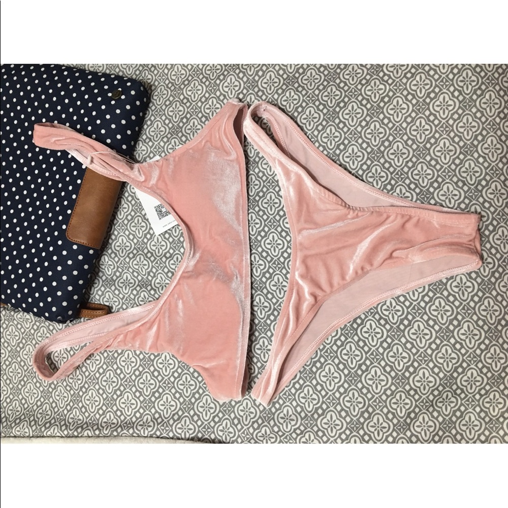 Velvet bathing suit bikini